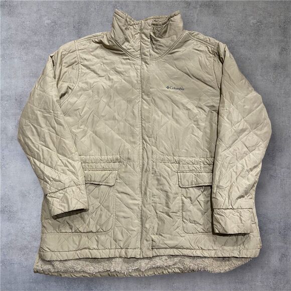 Columbia Jackets & Blazers - Columbia Copper Crest Novelty Jacket Tan Quilted Insulated Jacket Womens Size 2X